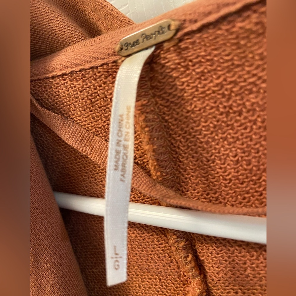 Free People Rust Open-Front Hooded Utility Jacket - Picture 11 of 15